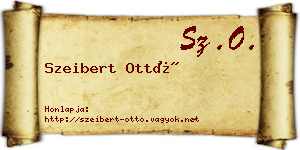 Szeibert Ottó névjegykártya